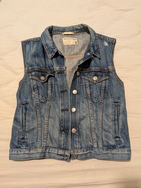 rag & bone Blue Denim Jacket Vest